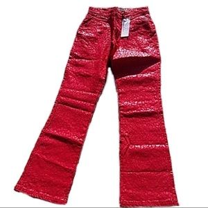 Red Leopard Bootcut Revolt RVT Jeans